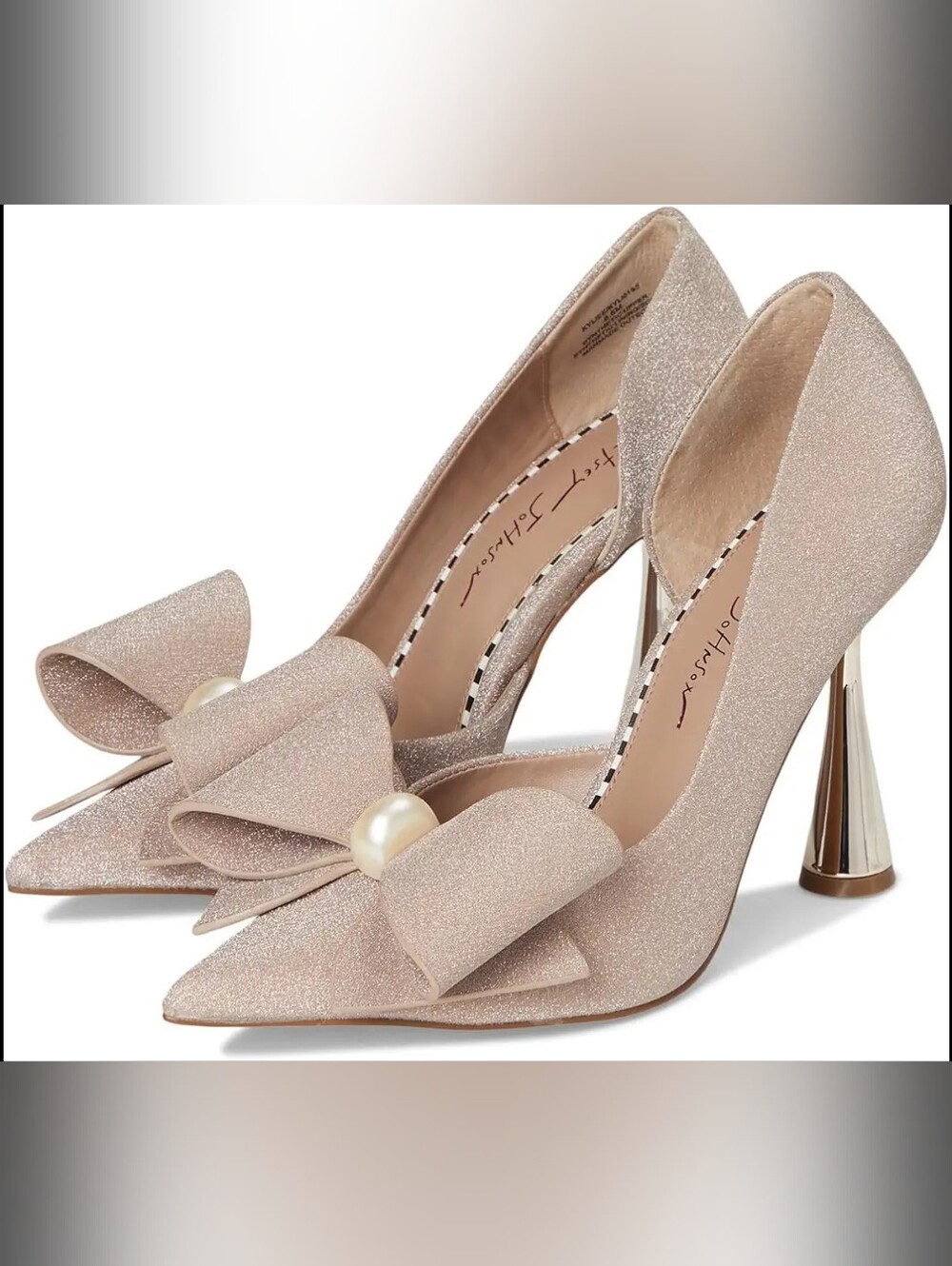 Betsey Johnson Kyliee Embellished Bow Pumps | Size 10 | Champagne